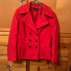 NWOT Sears red simply styled button up jacket size Medium
